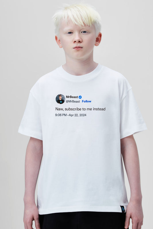 KIDS NAW S/SLEEVE TEE - WHITE